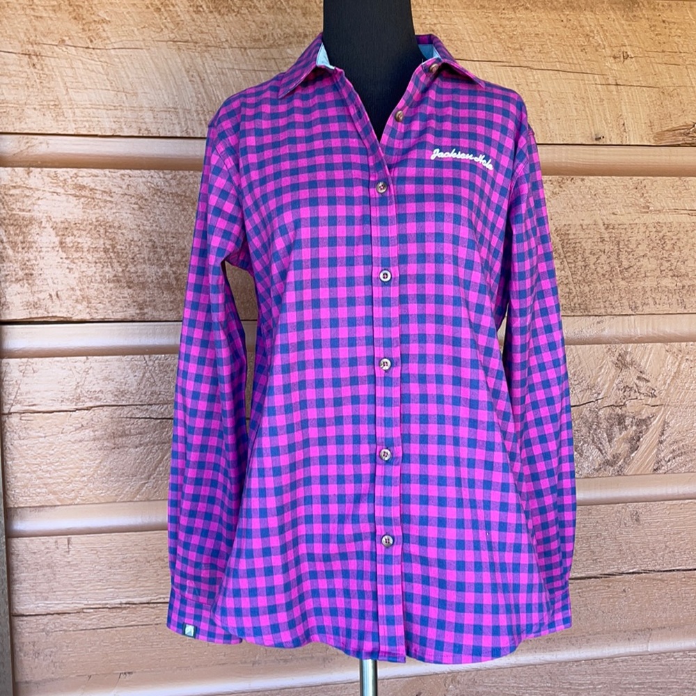 Outfitter Trading Fuchsia Jackson Hole Flannel Top
